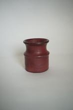 vintage mobach miniatuur vaas potje rood glazuur keramiek, Huis en Inrichting, Gebruikt, Overige kleuren, Aardewerk of Porselein