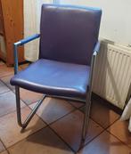 Paarse design stoel met metalen frame, Ophalen