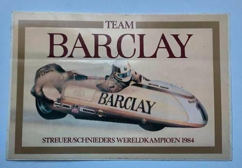 Sticker Team Barclay( Streuer/Schnieders) 1984, Verzamelen, Ophalen of Verzenden, Zo goed als nieuw, Sport