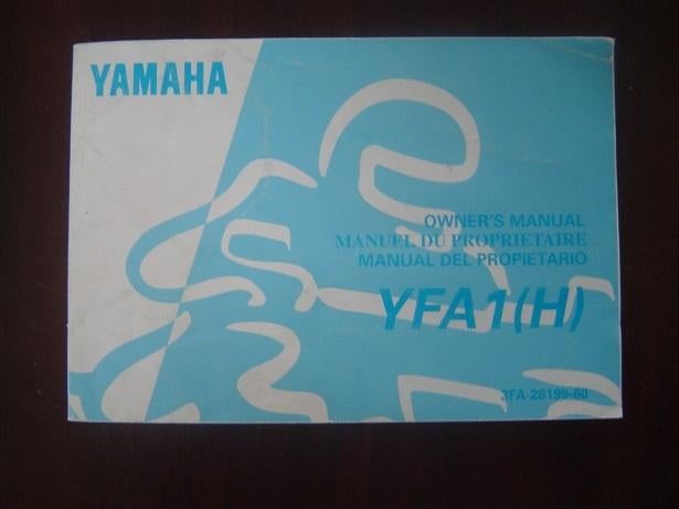 Yamaha YFA1 H 1995  ATV owner's manual quad 125cc, Motoren, Ophalen of Verzenden, Yamaha