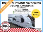 Knaus Sudwind 60 Years 550 FSK INCL MOVER EN FIETSDRAGER, Caravans en Kamperen, Schokbreker, Overige typen, Bedrijf, Knaus