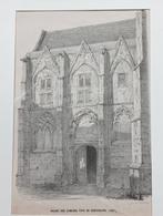 Johannes van Liefland ingang Domkerk litho circa 1850, Ophalen of Verzenden