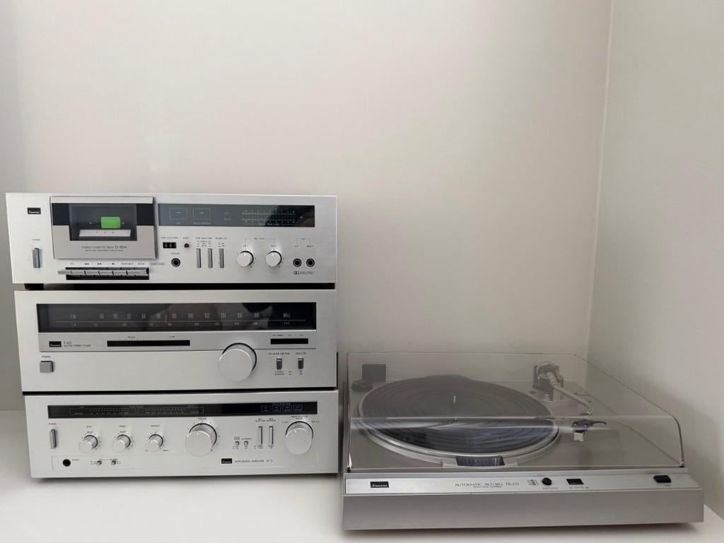 Sansui hifi set A-5 T-60 D-95M FR-D3 direct drive, Tuner of Radio, Losse componenten, Zo goed als nieuw, Ophalen