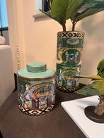 Vaas en voorraadpot met paardenmotief, Overige kleuren, Aardewerk of Porselein, Nieuw, Ophalen of Verzenden