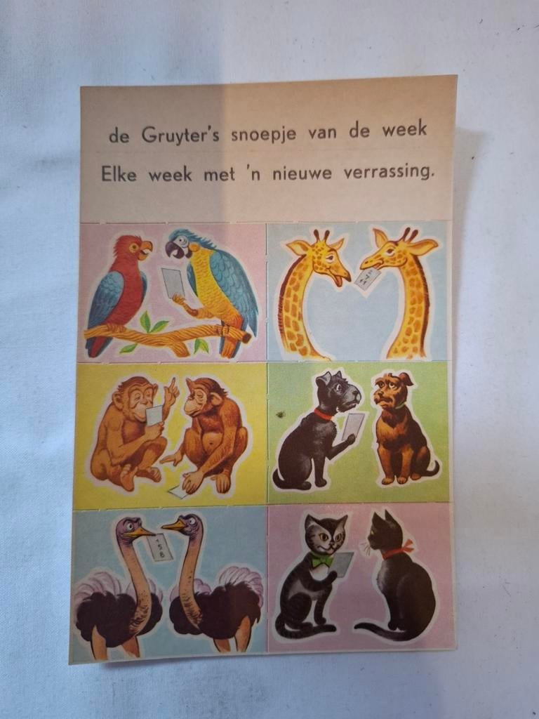 De Gruyter's snoepje van de week bouwplaat, Verzamelen, Ophalen of Verzenden, Zo goed als nieuw, Gebruiksvoorwerp