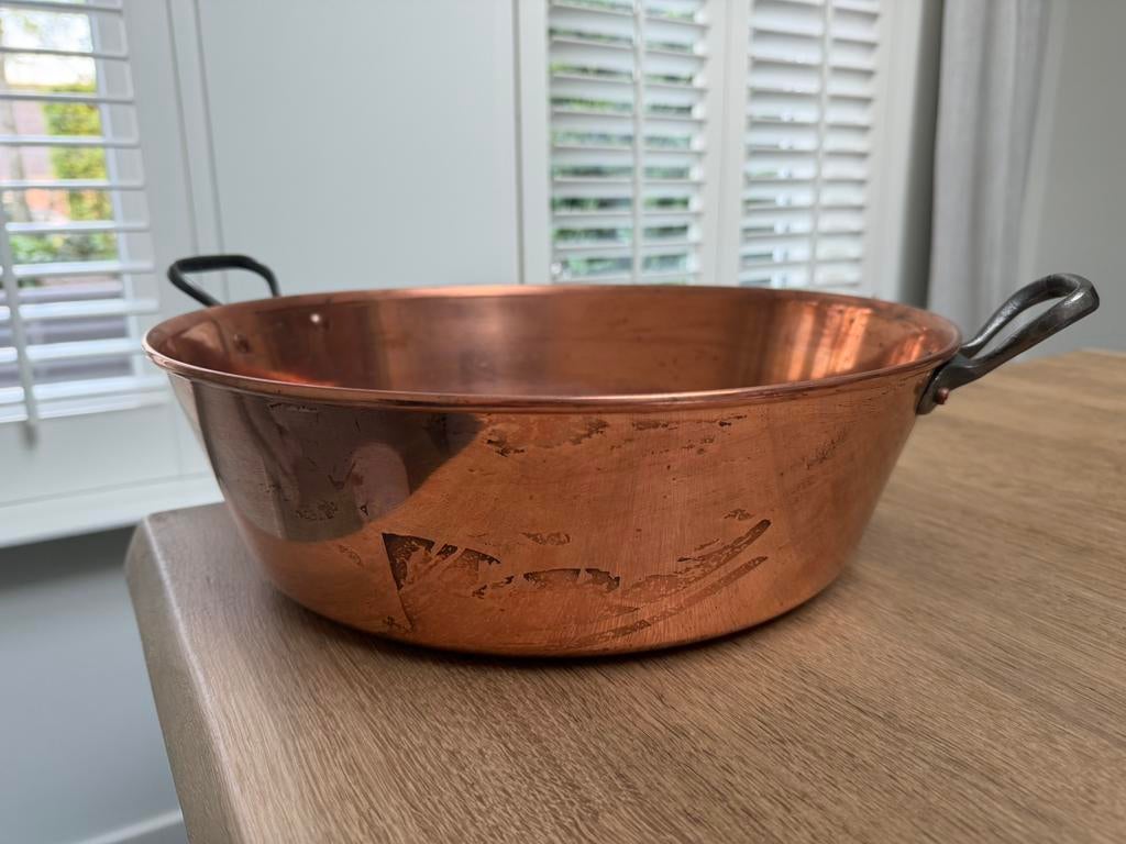Frans koperen confiture pan /jampan De Faucogney, Ophalen of Verzenden, Zo goed als nieuw, Overige materialen