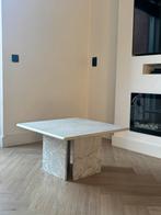 Carrara Marmeren Salontafel, Overige materialen, 50 tot 100 cm, Travertin japandi vintage marmeren natuursteen, Rond