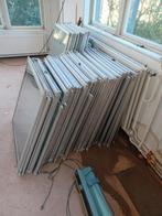 Oude aluminium voorzetramen voor kas of serre, Ophalen, Gevelraam of Ruit, Gebruikt, 80 tot 120 cm