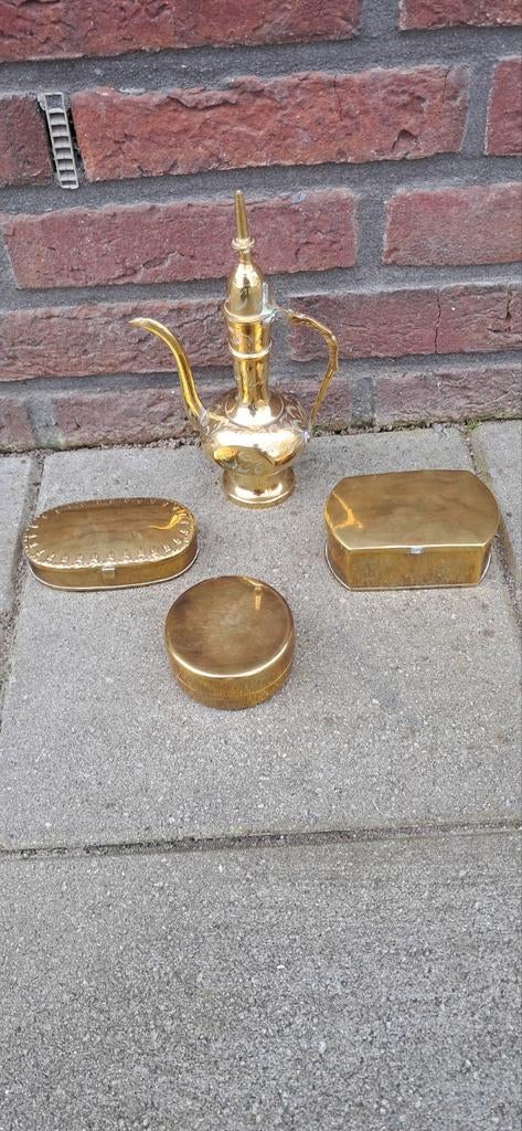 Koperen Snuif/Tabaksdoosjes en Kannetje - Ook Los Te Koop, Ophalen of Verzenden, Koper
