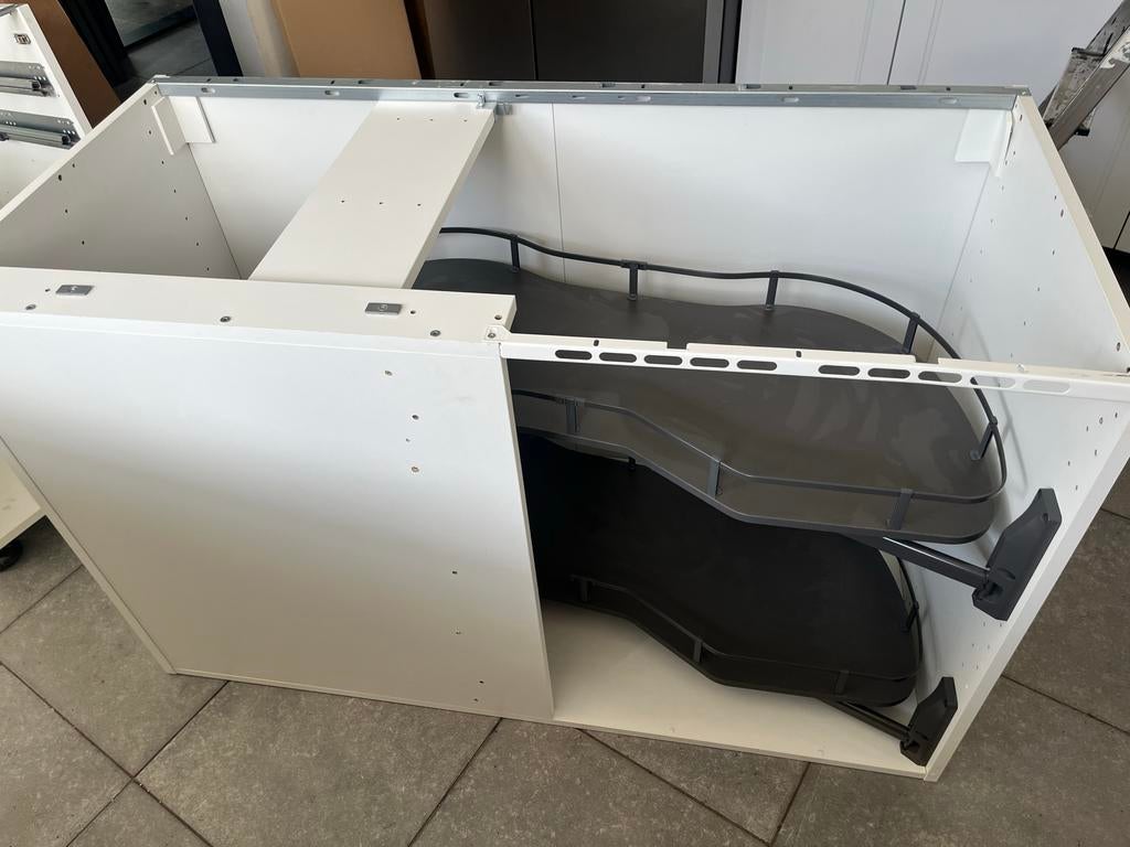 Metod hoek onderkast met uittrekbare inrichting, Huis en Inrichting, Keuken | Keukenelementen, Wit, Zo goed als nieuw, Minder dan 100 cm