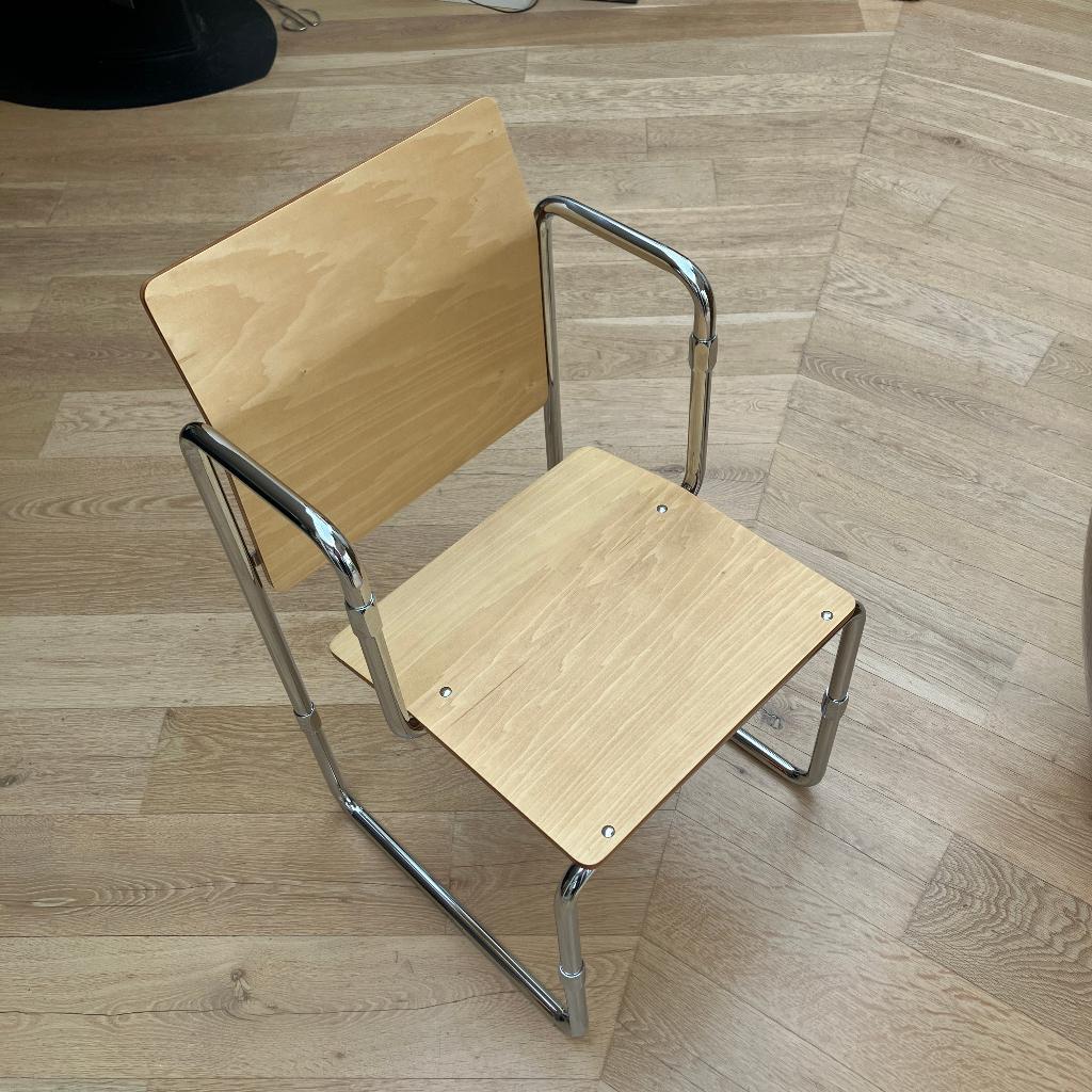 Rietveld HOPMI stoel, Huis en Inrichting, Stoelen, Zo goed als nieuw, Eén, Hout, Metaal, Ophalen