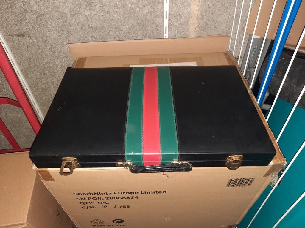 Fraaie backgammon spel in luxe leren koffer zie foto's 48x35, Ophalen of Verzenden