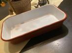 Vintage rood-oranje gevlamde emaille braadslee, ovenschotel, Ophalen of Verzenden