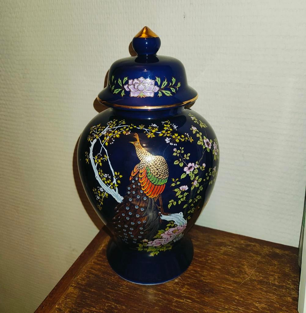 Japanse blauwe satsuma vaas, Ophalen of Verzenden