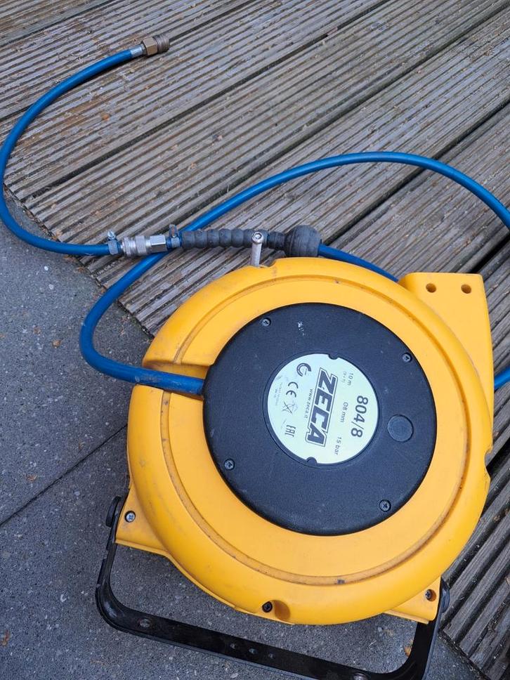 Zeca 805/8 Automatische Slanghaspel Perslucht/Water 10m, Doe-het-zelf en Verbouw, Compressors, Gebruikt, 10 bar of meer, Ophalen of Verzenden