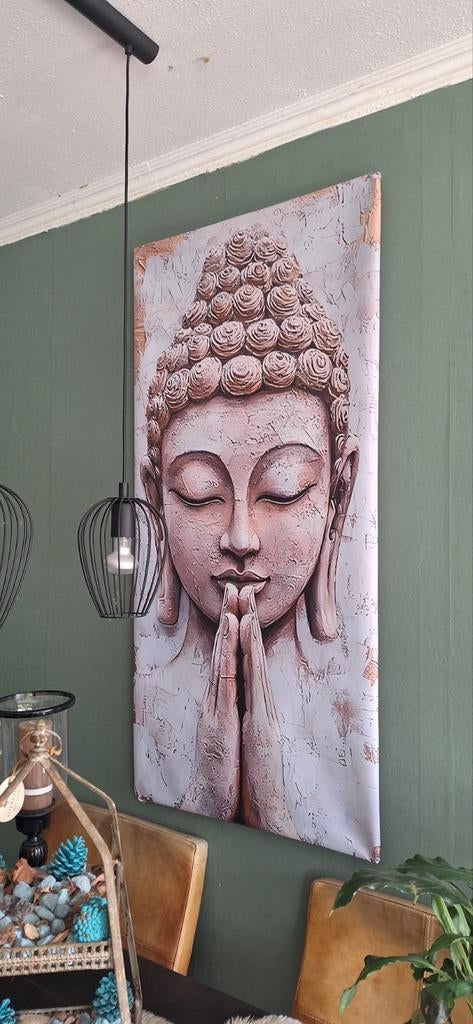 Mooi canvas schilderij Boedha, Huis en Inrichting, Woonaccessoires | Schilderijen, Tekeningen en Foto's, Ophalen, 125 cm of meer