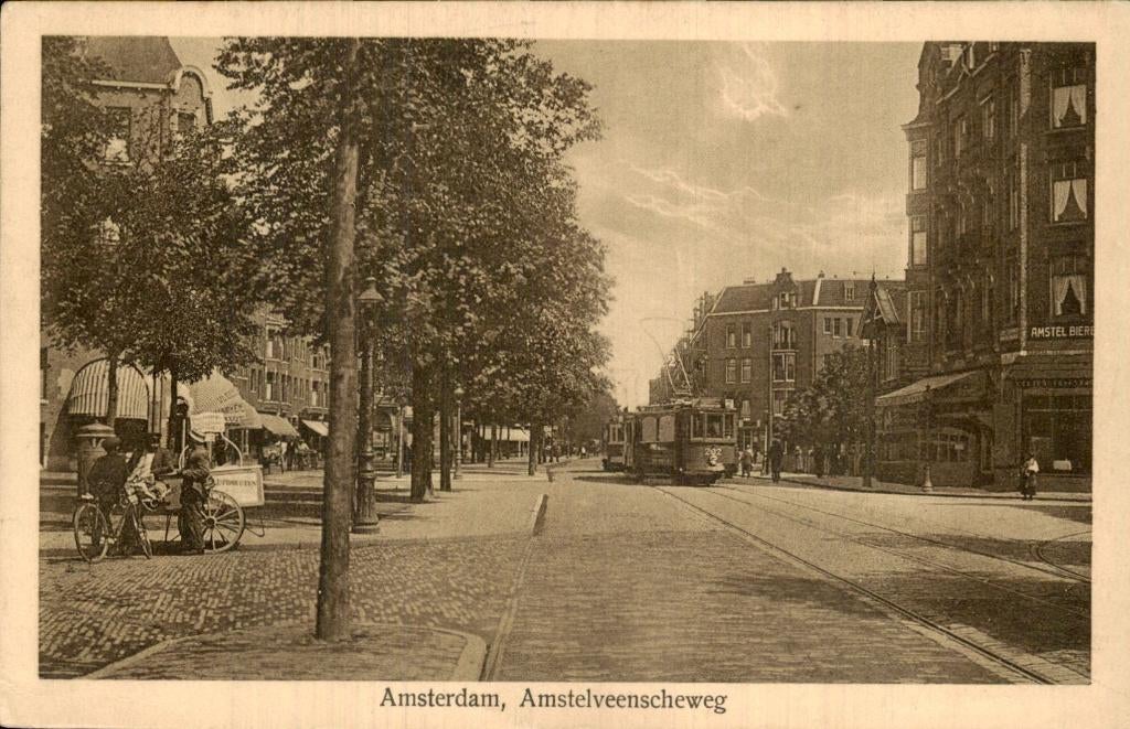 Amsterdam - Amstelveenscheweg - Tram, Ophalen of Verzenden, Voor 1920, Ongelopen, Noord-Holland