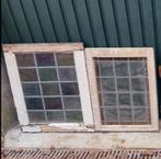 vintage glas in lood ramen, Ophalen, Gevelraam of Ruit, Gebruikt, Minder dan 80 cm
