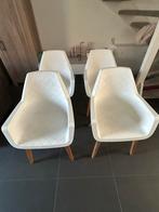 Riviera Maison 4 stuks witte eetkamerstoelen, Huis en Inrichting, Stoelen, Ophalen, Kunststof, Gebruikt, Wit