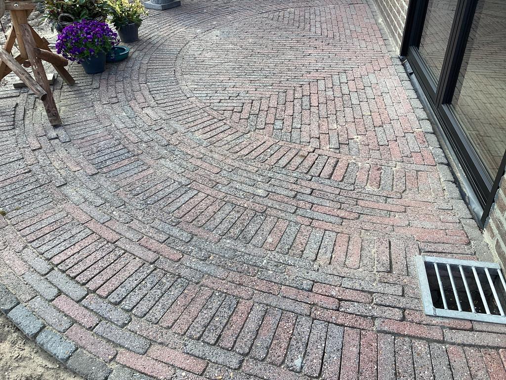 Waaltjes terrasstenen 13 m2, Tuin en Terras, Tegels en Klinkers, Ophalen, Zo goed als nieuw, Beton, Klinkers