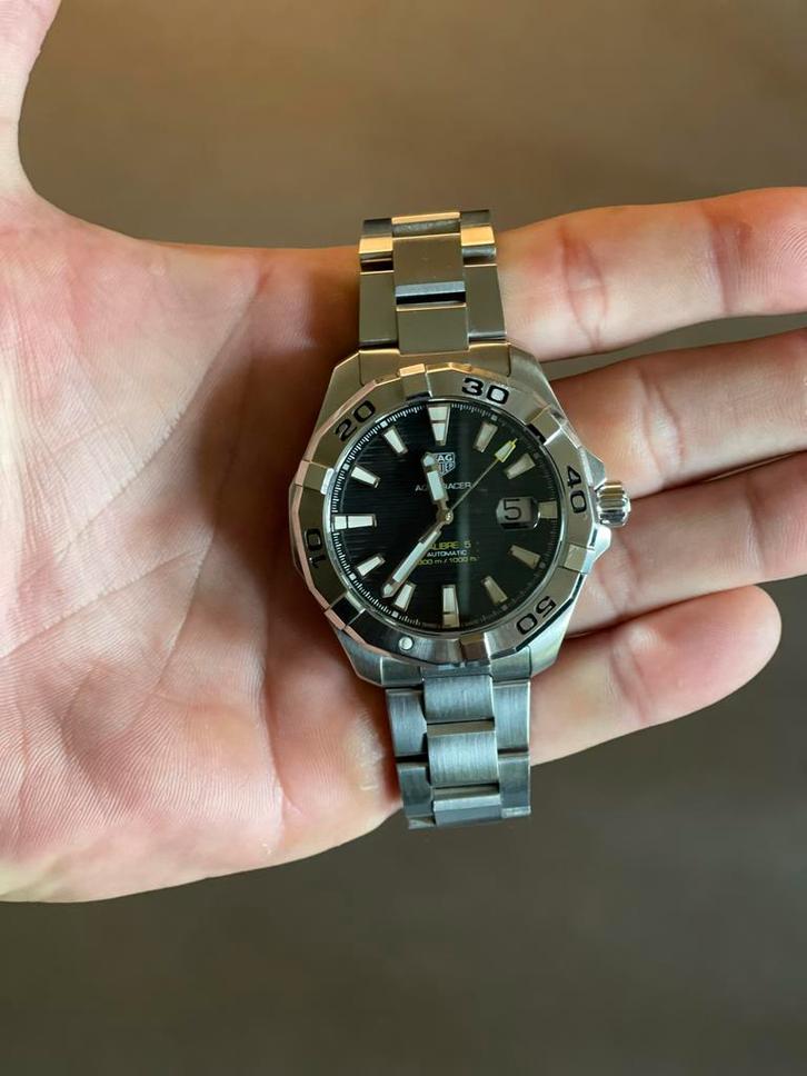 Tag Heuer Aquaracer, Sieraden, Tassen en Uiterlijk, Horloges | Heren, Zo goed als nieuw, TAG Heuer, Staal, Ophalen of Verzenden