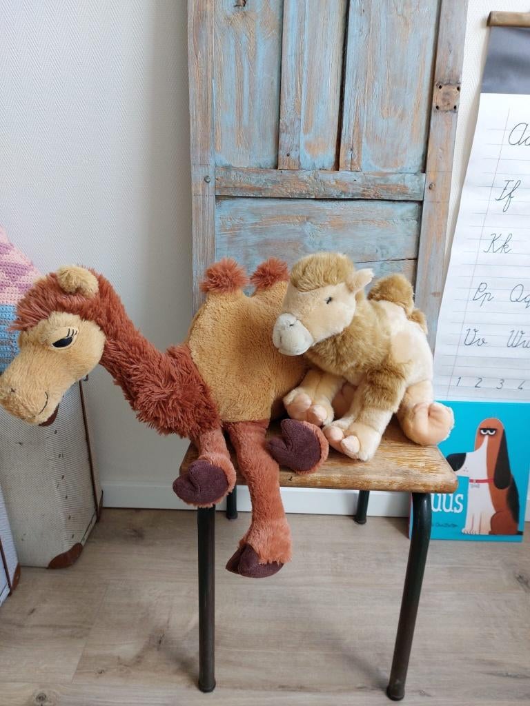 Kameel - Ikea/Kameel - Wildlife republic/Flamingo - Jellycat, Gebruikt, Overige typen, Ophalen of Verzenden, Middelgroot (20 tot 80 cm)