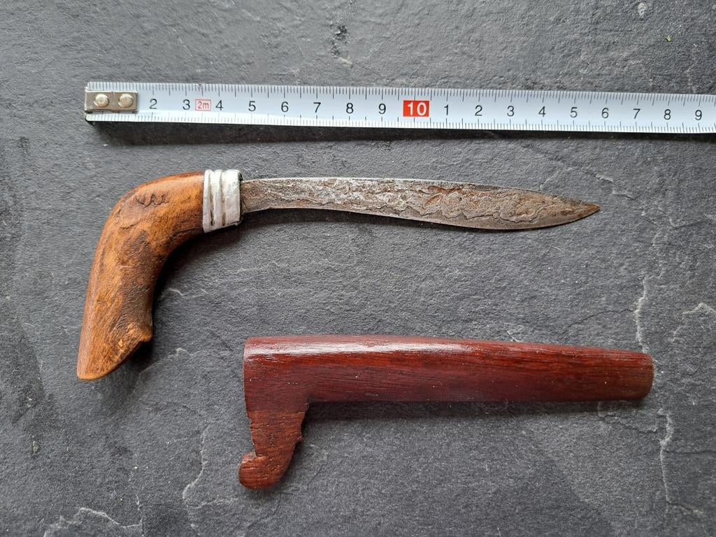 Antieke Badik - Indonesisch traditioneel mes, Ophalen of Verzenden