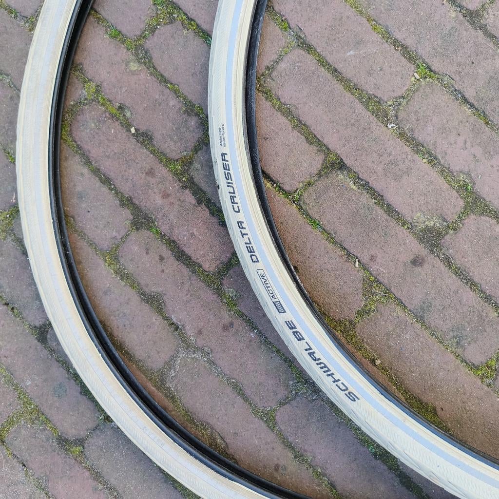 Fietsbanden crème Schwalbe Delta Cruiser 28inch 37-622, Ophalen of Verzenden, Gebruikt, Band, Schwalbe