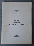 Pers info JAGUAR MARK X SALOON - 1962 Engels, Verzenden, Gelezen, Overige merken