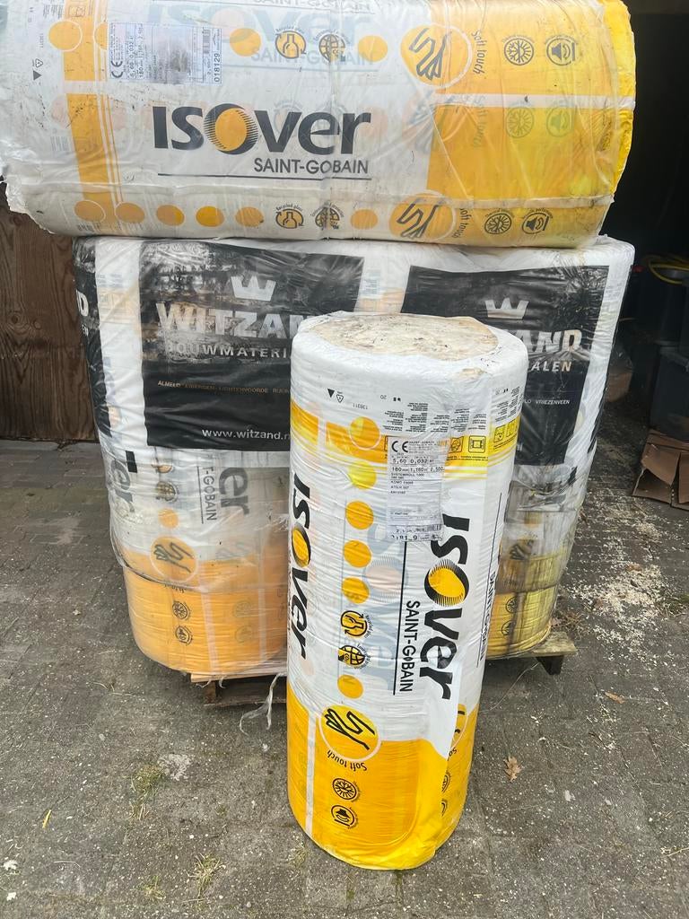 Isover Systemroll 1000 Glaswol 180mm - 13 pakken (26 rollen), Ophalen, 12 cm of meer, Nieuw, 15 m² of meer
