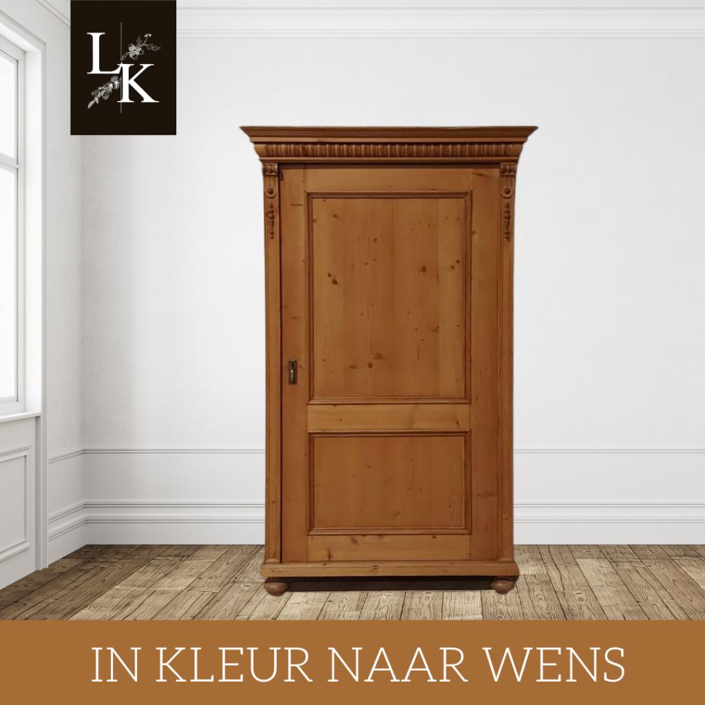Landelijke klassieke kast, eendeurskast, linnenkast,hangkast