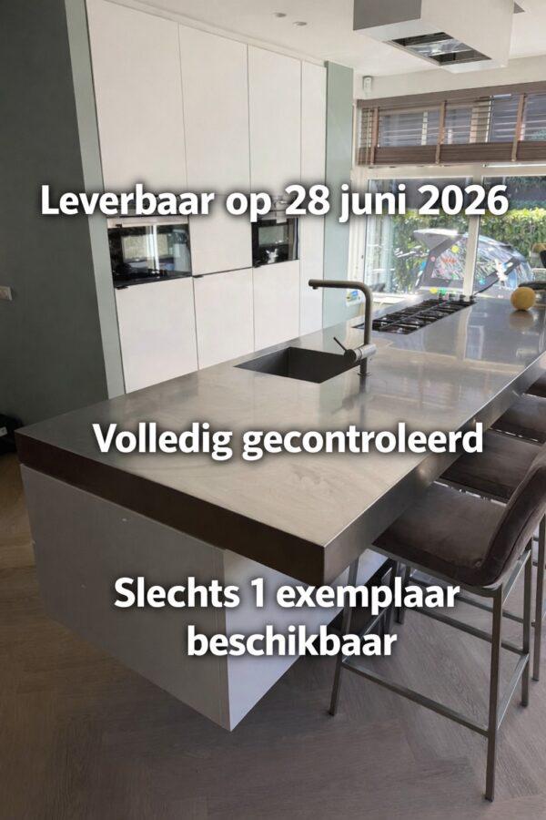 ✨Luxe Witte Keuken met Kookeiland & RVS Werkblad (Siemens), Ophalen, Wit, Dubbelwandige keuken, Zo goed als nieuw