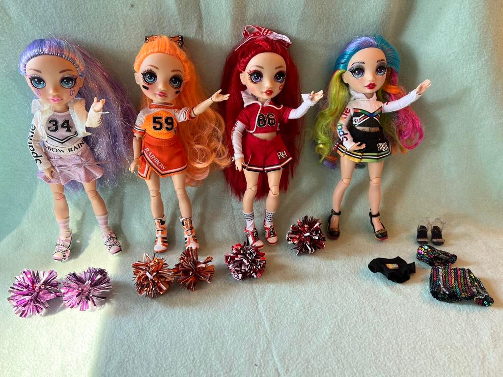 Rainbow High cheerleader set, Ophalen of Verzenden, Zo goed als nieuw, Pop
