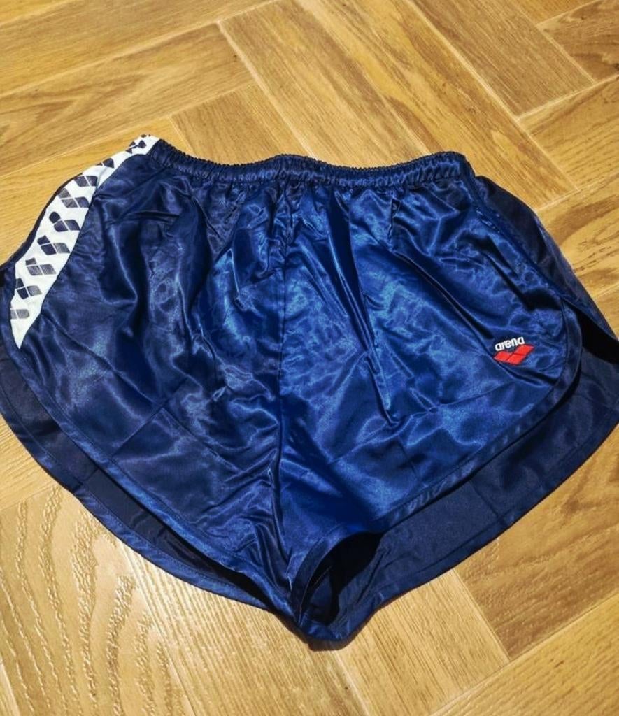 Vintage Arena glans short., Blauw, Maat 56/58 (XL), Ophalen of Verzenden, Arena