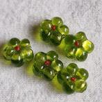 🌹Opheffingsuitverkoop🌹 5 mooie folie bloem glaskralen, Ophalen of Verzenden, Nieuw, Kraal