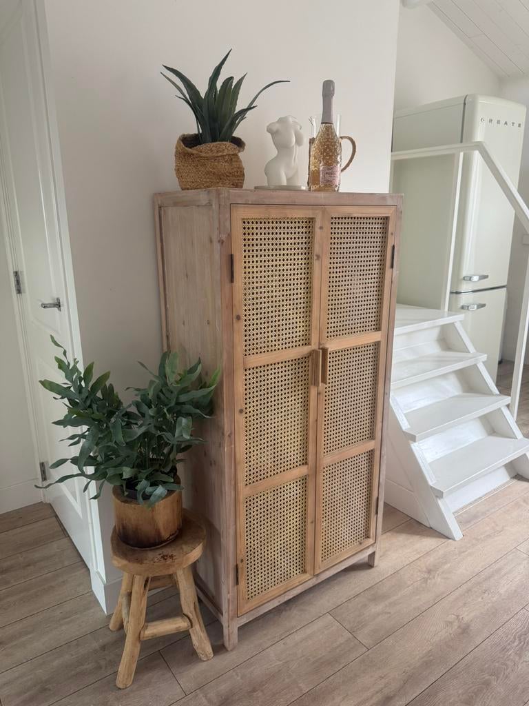 Rotan webbing kast xenos badung, Zo goed als nieuw, Minder dan 100 cm, 25 tot 50 cm, 50 tot 100 cm