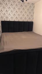 Zwarte Boxspring bed 180x200 cm, Ophalen, Zo goed als nieuw, Tweepersoons, 180 cm
