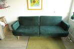 Smaragd groene velvet slaap bank, Ophalen, Gebruikt, Driepersoons, 75 tot 100 cm