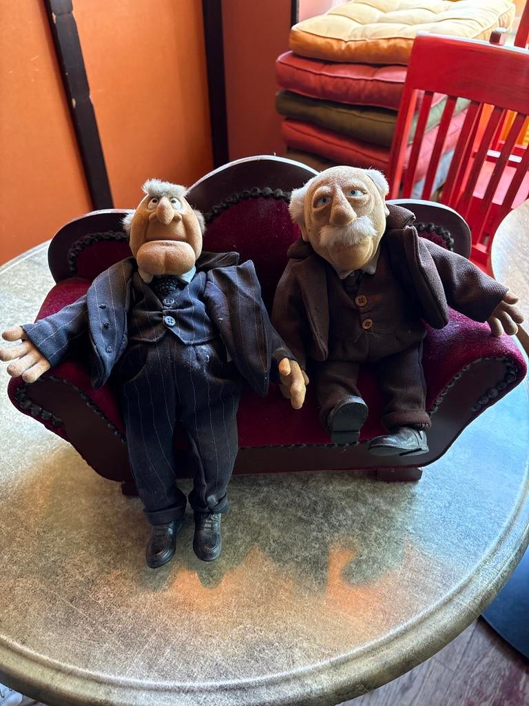 Statler en Waldorf Muppet Poppen - Vintage Collectie, Ophalen of Verzenden, Gebruikt, Pop