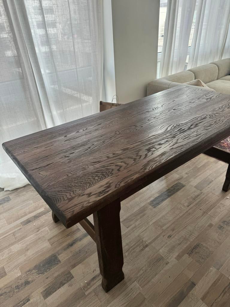 Houten eettafel 84x180 cm, Ophalen, Gebruikt, 50 tot 100 cm, 150 tot 200 cm