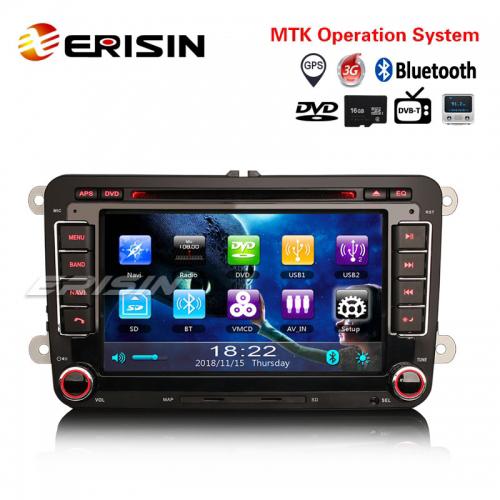 Erisin Autoradio DVD, BT, GPS | VW Golf Passat Polo Tiguan, Ophalen of Verzenden, Nieuw