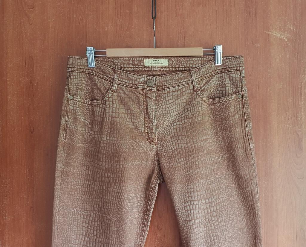 Broek Brax mt 44, Ophalen, Bruin, Maat 42/44 (L), Zo goed als nieuw