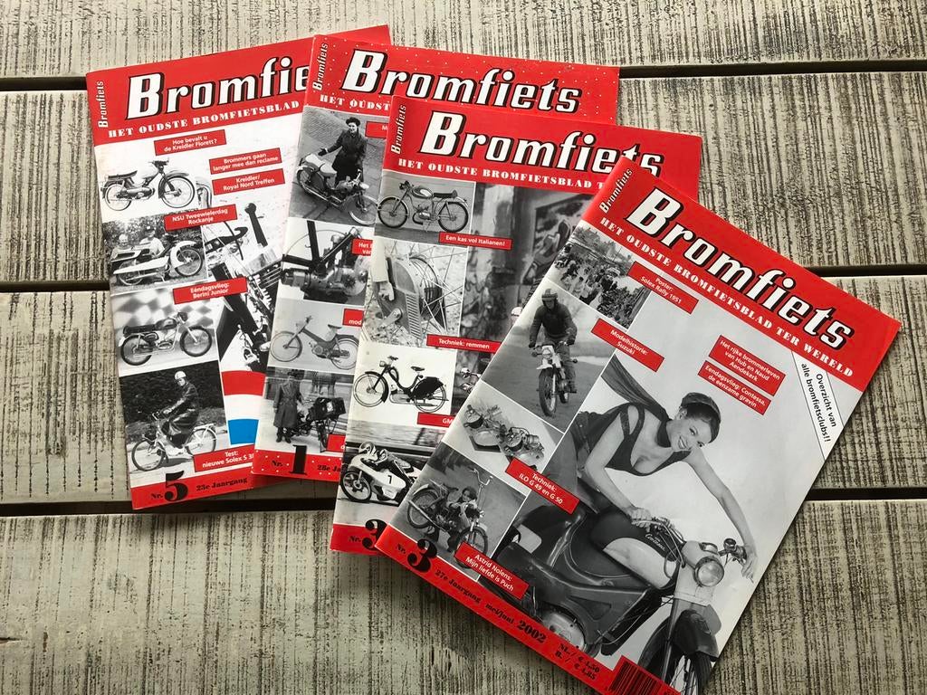 4x bromfietsblad Bromfiets 1998 2002 2003 50 samenprijs, Ophalen of Verzenden, Zo goed als nieuw