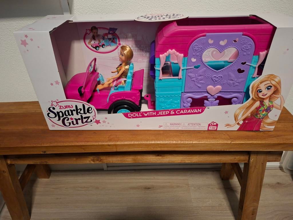 Zuru Sparkle Girlz Jeep met Camper - Nieuw in doos, Ophalen of Verzenden, Nieuw, Barbie