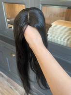 Haar topper pruik 100% human hair virgin donker bruin, Pruik of Haarverlenging, Nieuw, ?, ?