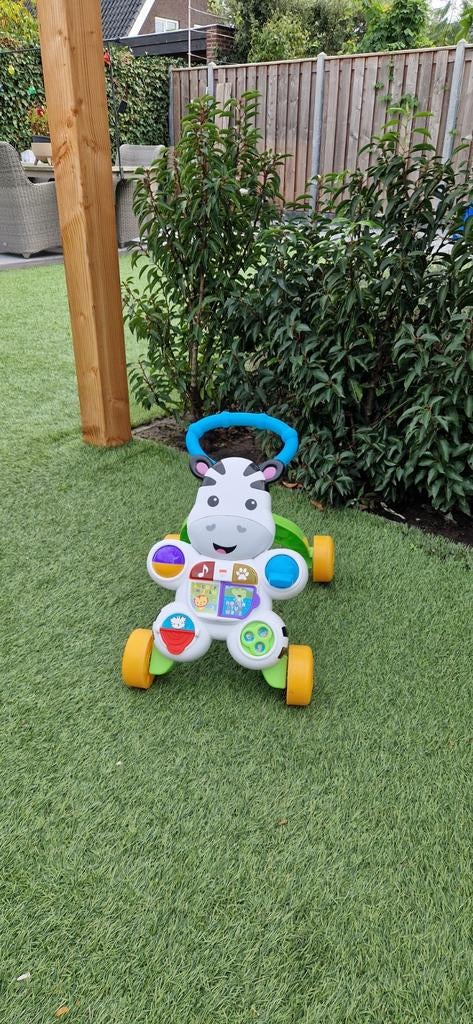 Fisher-Price leren lopen karretje zebra, Ophalen