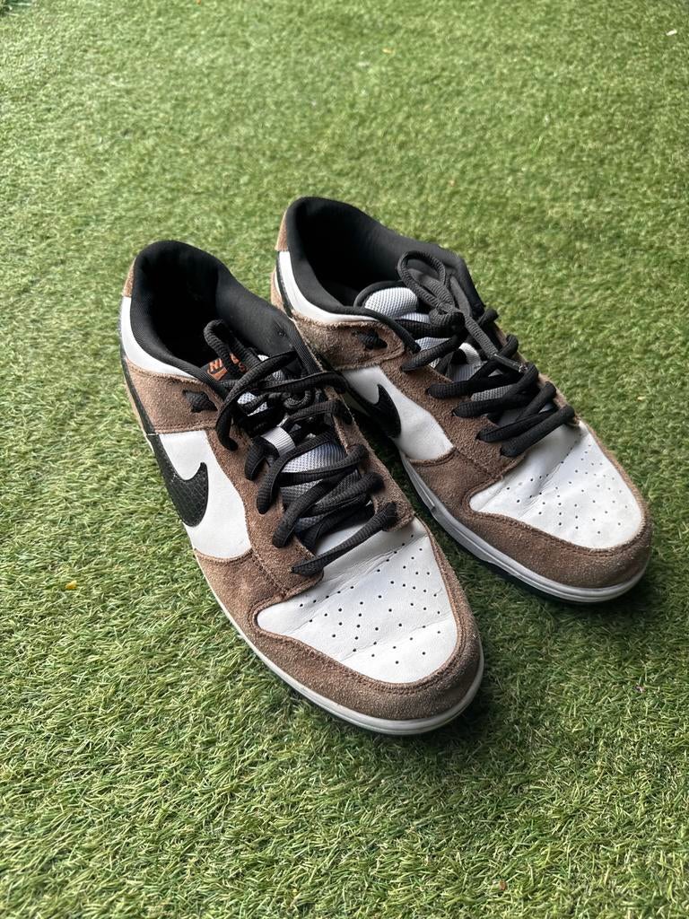 Nike SB Dunk Low bruin wit sneakers, Ophalen of Verzenden, Zo goed als nieuw