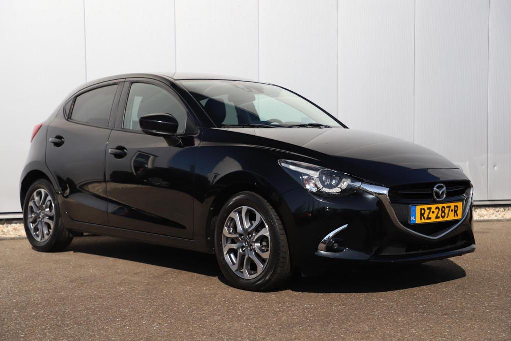 Mazda 2 1.5 Skyactiv-G GT-Luxury Automaat Half Leder Head Up, Auto's, Mazda, 4 cilinders, Met garantie (alle), Zwart, Bedrijf
