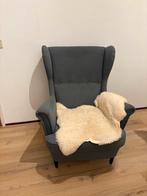 IKEA Oorfauteuil Strandmon grijs, Ophalen, Gebruikt, Stof, 75 tot 100 cm