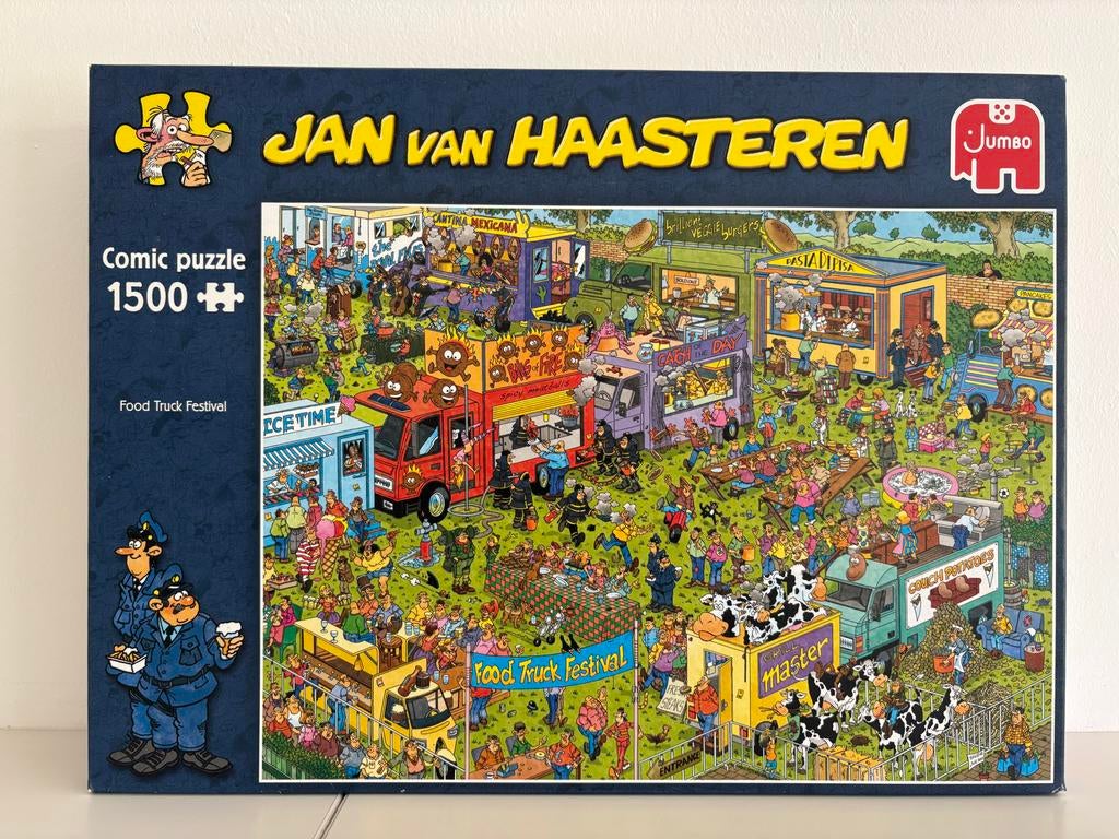 Jan van Haasteren puzzel 1500 stukjes Food Truck Festival, Ophalen of Verzenden, 500 t/m 1500 stukjes, Nieuw, Legpuzzel